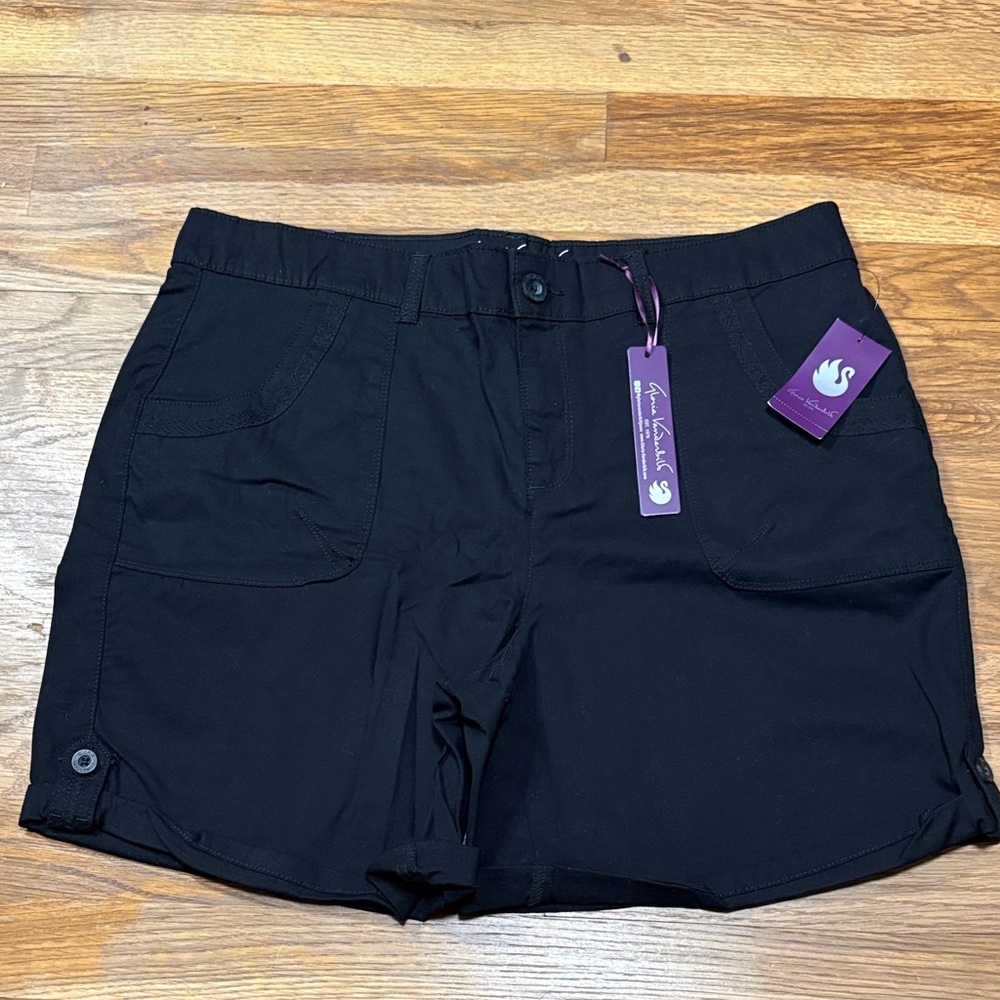 GLORIA VANDERBILT black misha shorts